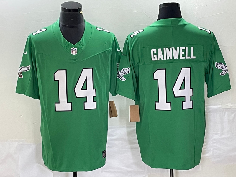Men's Philadelphia Eagles Kenneth Gainwell #14 Kelly Green Game jersey