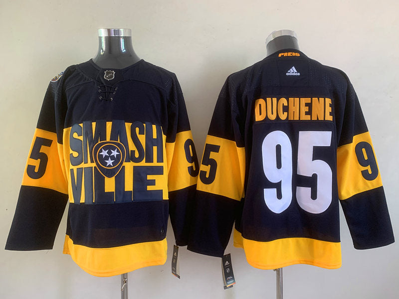 Men's Nashville Predators Matt Duchene #95 Black Breakaway Player jersey