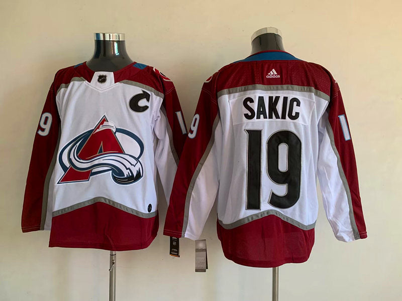 Men's Colorado Avalanche Joe Sakic #19 White Breakaway jersey