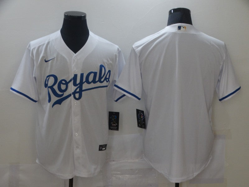 Men's Kansas City Royals White Home Blank Replica jersey