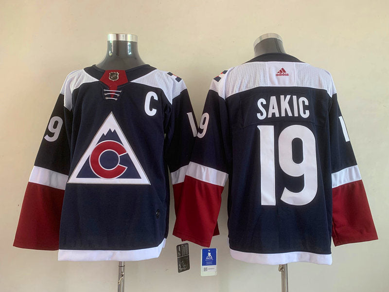 Men's Colorado Avalanche Joe Sakic #19 Navy Breakaway Player jersey
