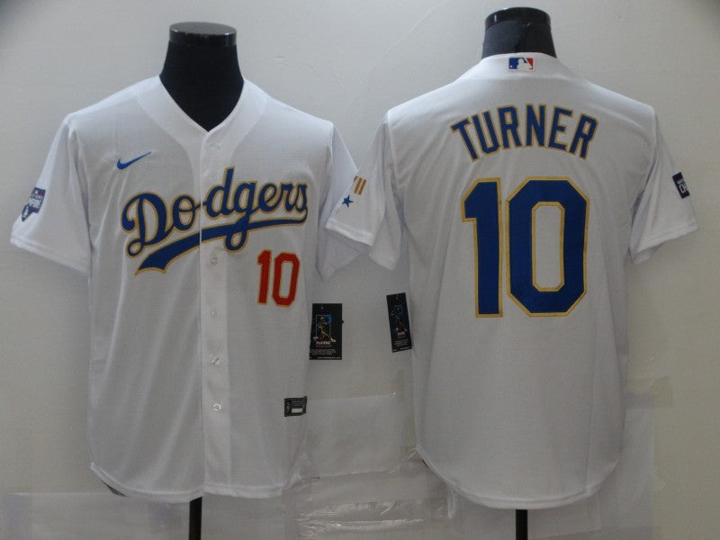 Men's Los Angeles Dodgers Justin Turner #10 White Fashion Stitched jersey