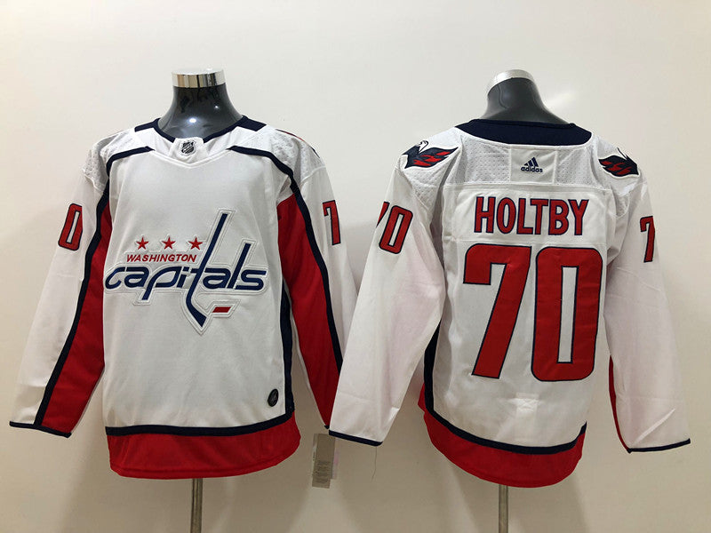 Men's Washington Capitals Braden Holtby #70 White Home Breakaway Player jersey