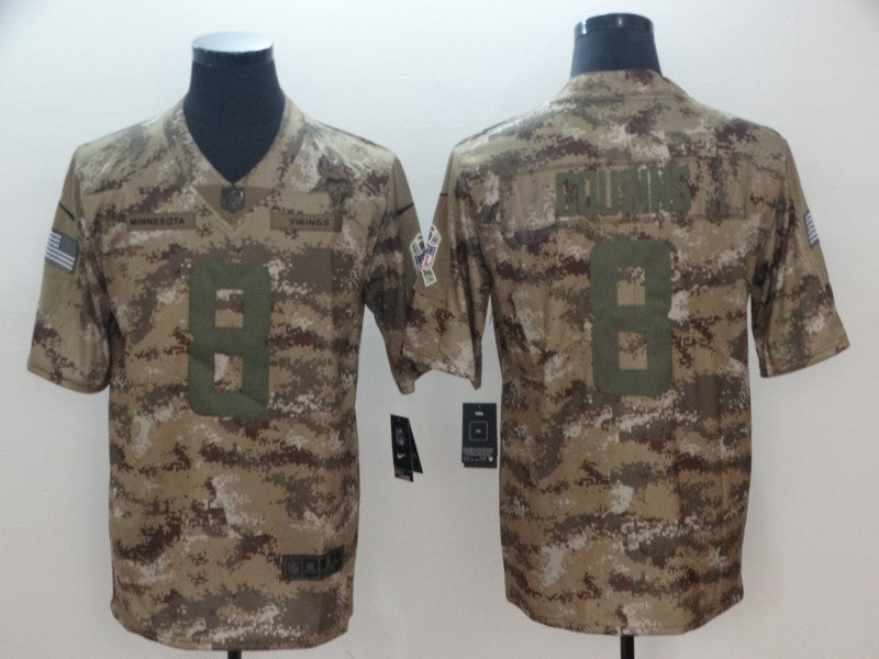 Men's Minnesota Vikings Kirk Cousins #8 Camouflage Game jersey