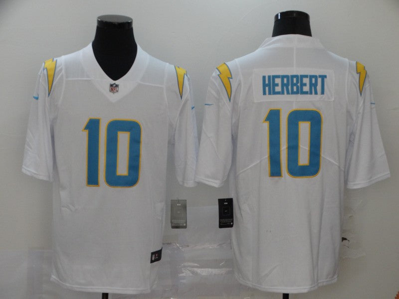 Men's Los Angeles Chargers Justin Herbert #10 White Game jersey