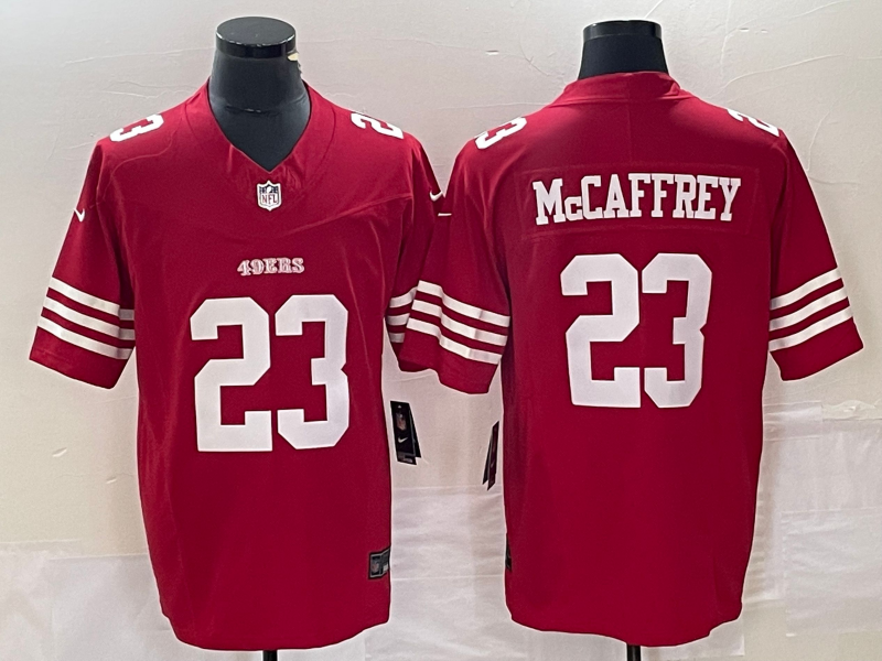Men's San Francisco 49ers Christian McCaffrey #23 Red Game jersey