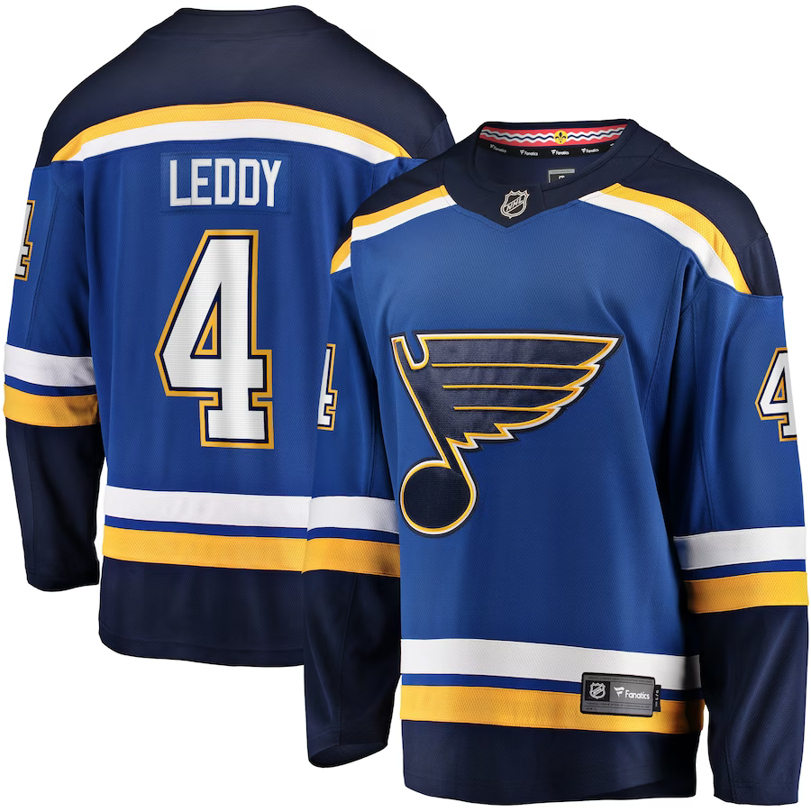 Men's St. Louis Blues Nick Leddy #4 Blue Home Breakaway Player jersey
