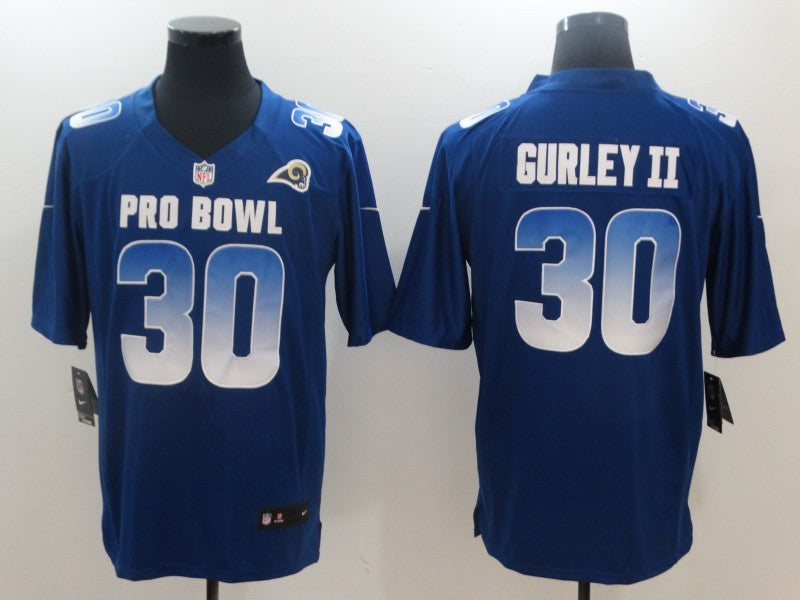 Men's Los Angeles Rams Todd Gurley II #30 Blue Player Game jersey