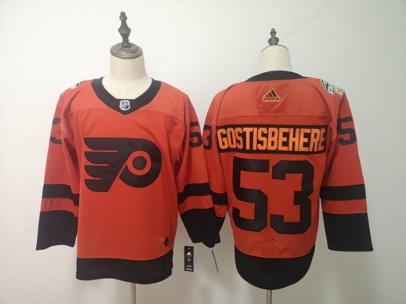 Men's Philadelphia Flyers Shayne Gostisbehere #53 Orange Player Game jersey