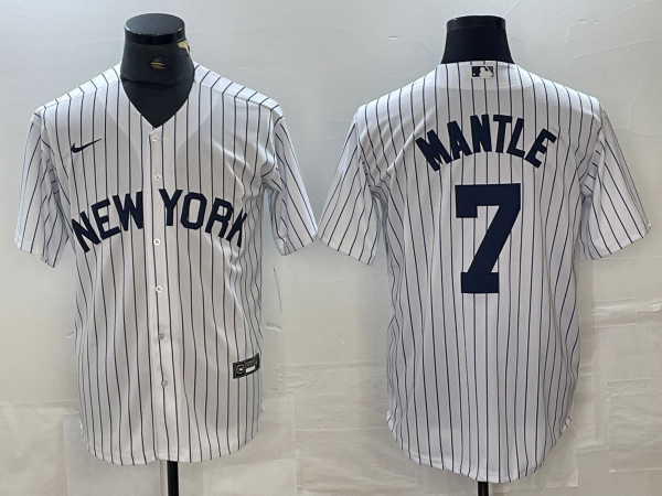 Men's New York Yankees Mickey Mantle #7 White Limited jersey