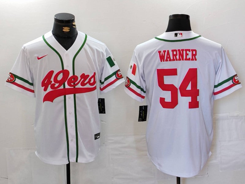Men's San Francisco 49ers Fred Warner #54 White Player jersey