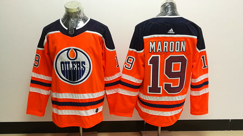 Men's Edmonton Oilers Pat Maroon #19 Orange Breakaway Player jersey