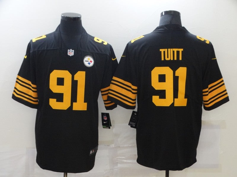 Men's Pittsburgh Steelers Stephon Tuitt #91 Black Alternate Legend jersey