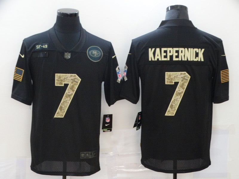 Men's San Francisco 49ers Colin Kaepernick #7 Black Game Player jersey