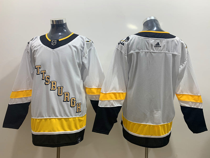 Men's Pittsburgh Penguins White Blank Player jersey