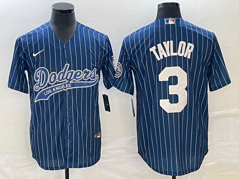 Men's Los Angeles Dodgers Chris Taylor #3 Blue Player jersey Joint Edition
