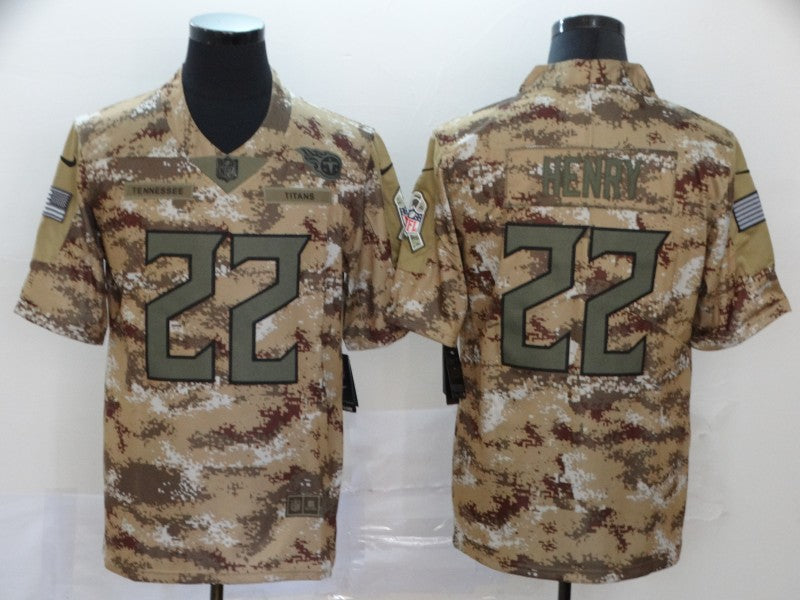 Men's Tennessee Titans Derrick Henry #22 Camouflage Game jersey