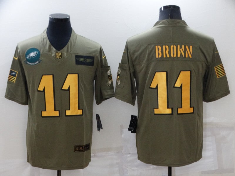 Men's Philadelphia Eagles A.J. Brown #11 Brown Player jersey