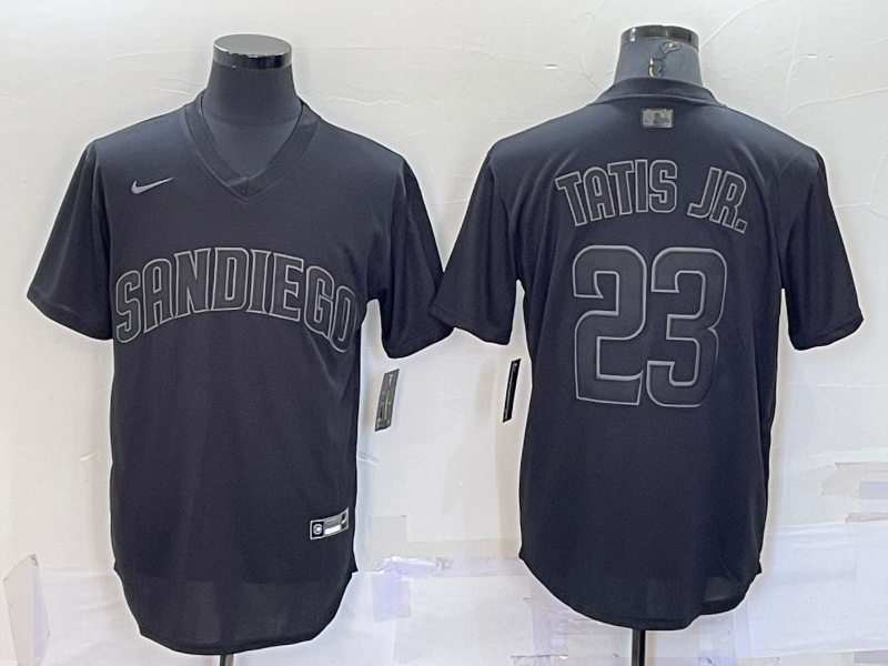 Men's San Diego Padres Fernando Tatis Jr. #23 Black Replica Player jersey