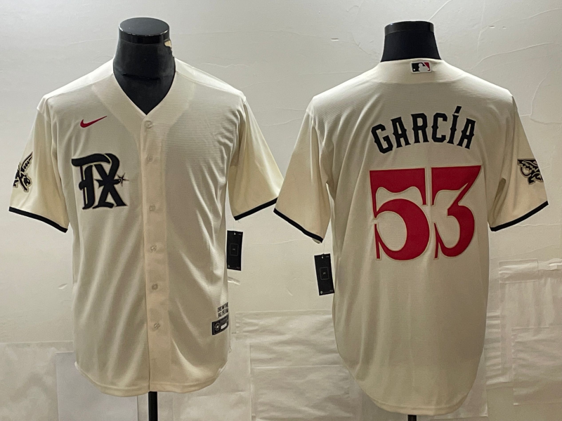 Men's Texas Rangers Adolis Garcia #53 Cream 2023 City Connect Replica Baseball jersey