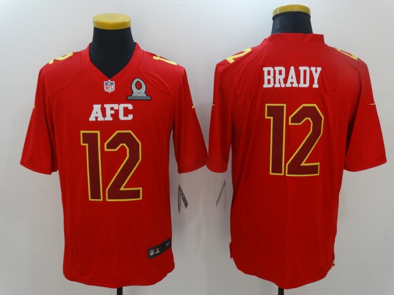 Men's New England Patriots Tom Brady #12 Red Player Game jersey