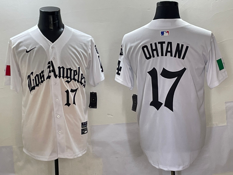 Men's Los Angeles Dodgers Shohei Ohtani #17 White Team Game Player Jersy