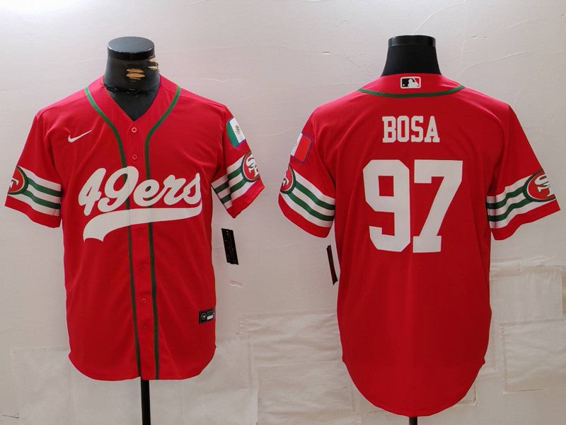Men's San Francisco 49ers Nick Bosa #97 Scarlet Player Game jersey