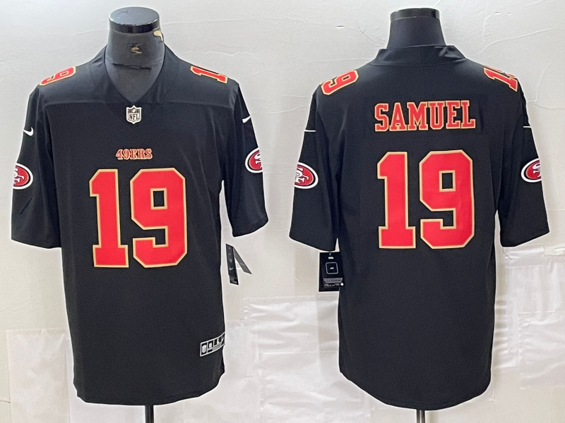 Men's San Francisco 49ers Deebo Samuel #19 Black Fashion Game jersey