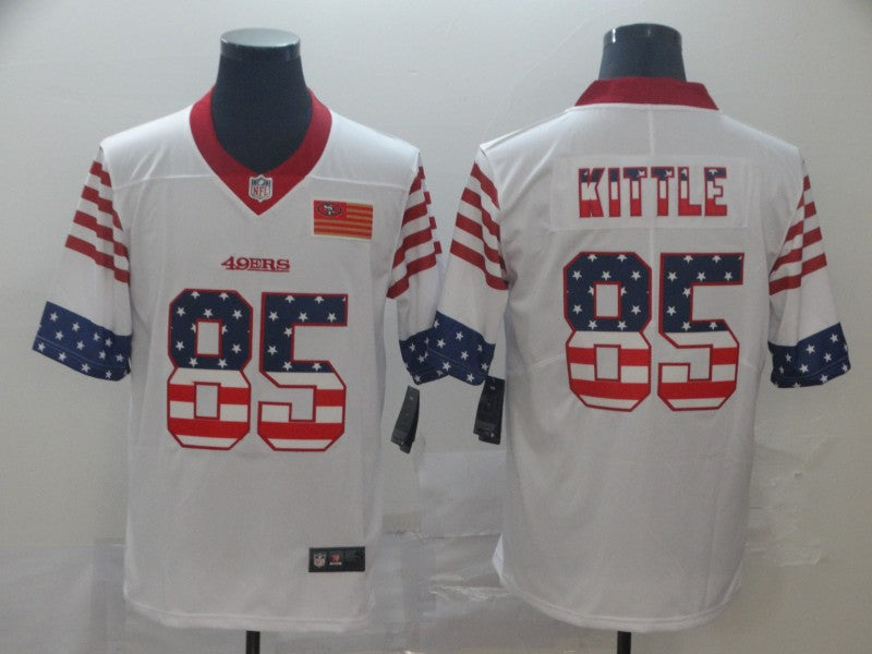 Men's San Francisco 49ers George Kittle #85 White Team Game jersey