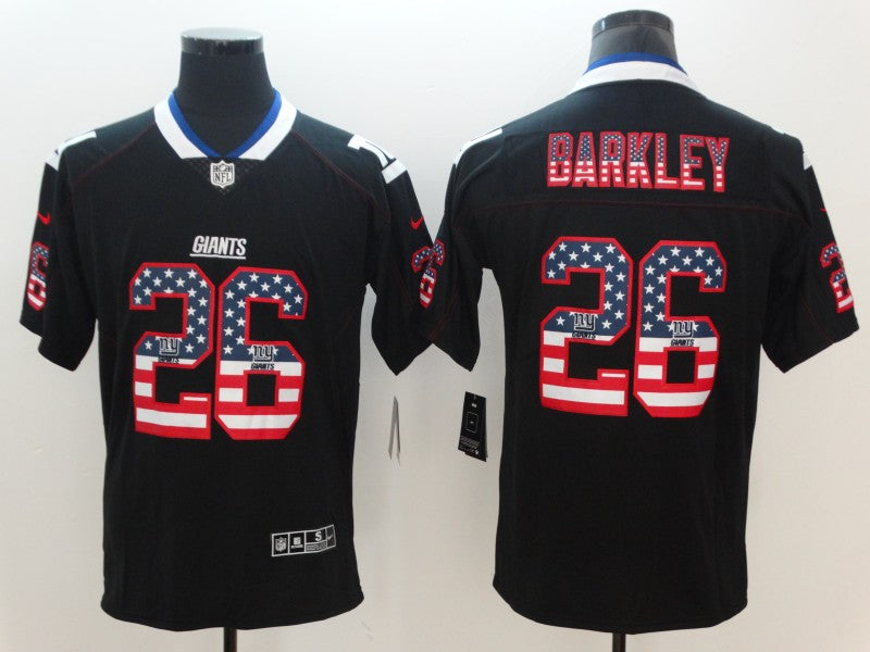 Men's New York Giants Saquon Barkley #26 Black Game jersey