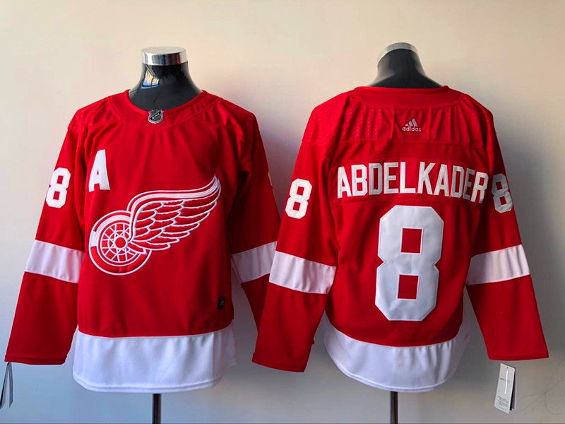 Men's Detroit Red Wings Justin Abdelkader #8 Red Home Breakaway Player jersey