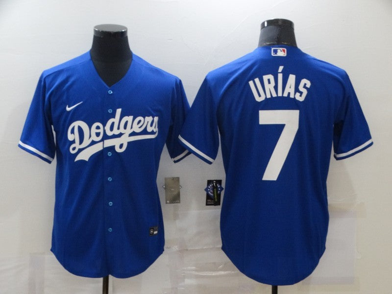 Men's Los Angeles Dodgers Julio Urias #7 Blue Replica Baseball jersey