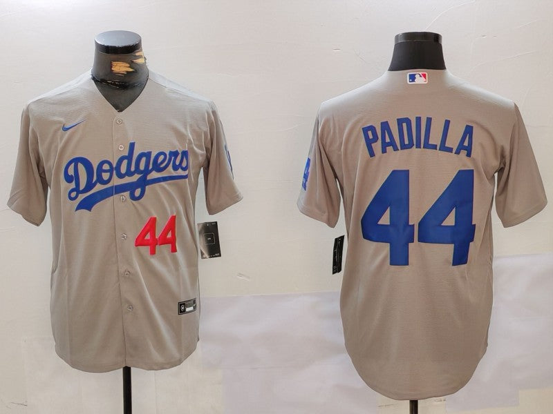 Men's Los Angeles Dodgers Vicente Padilla #44 Gray Replica Player jersey