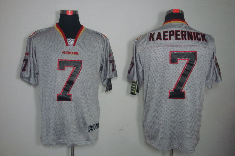 Men's San Francisco 49ers Colin Kaepernick #7 Gray Game jersey