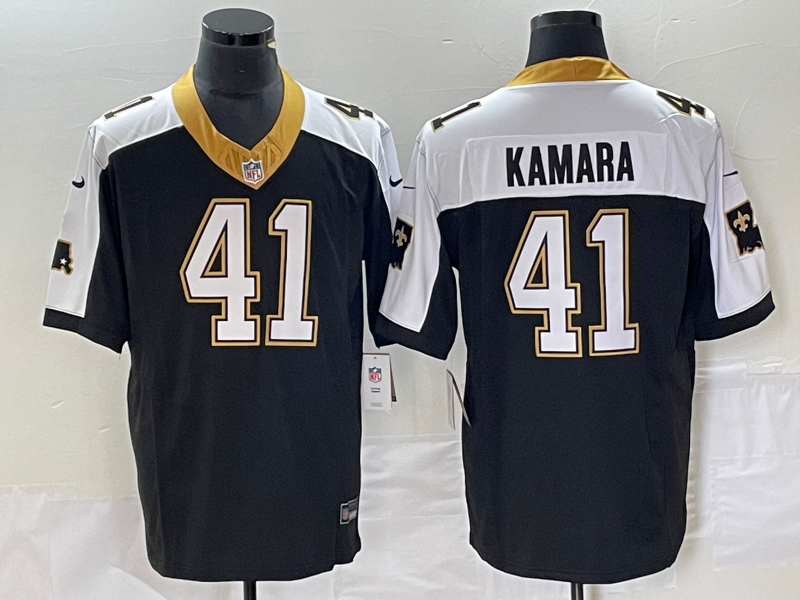 Men's New Orleans Saints Alvin Kamara #41 Black Vapor F.U.S.E. Limited jersey