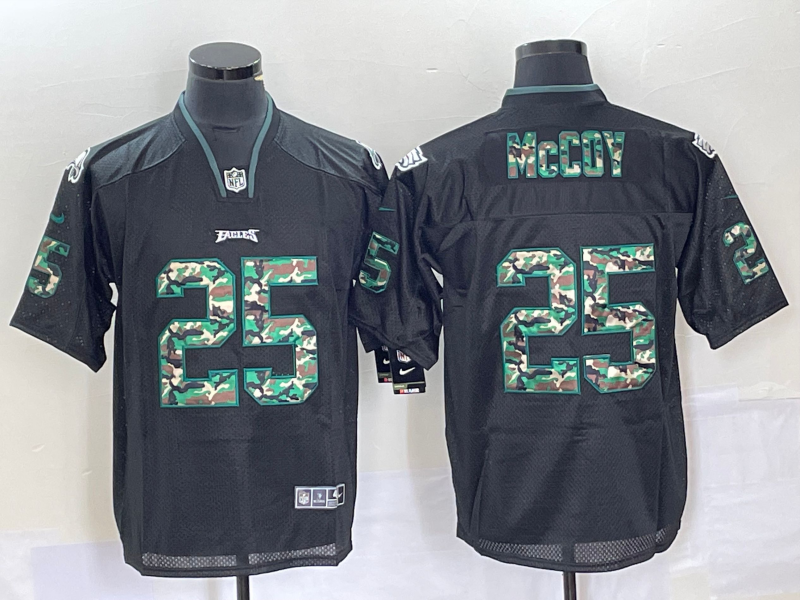 Men's Philadelphia Eagles LeSean McCoy #25 Black Player Game jersey