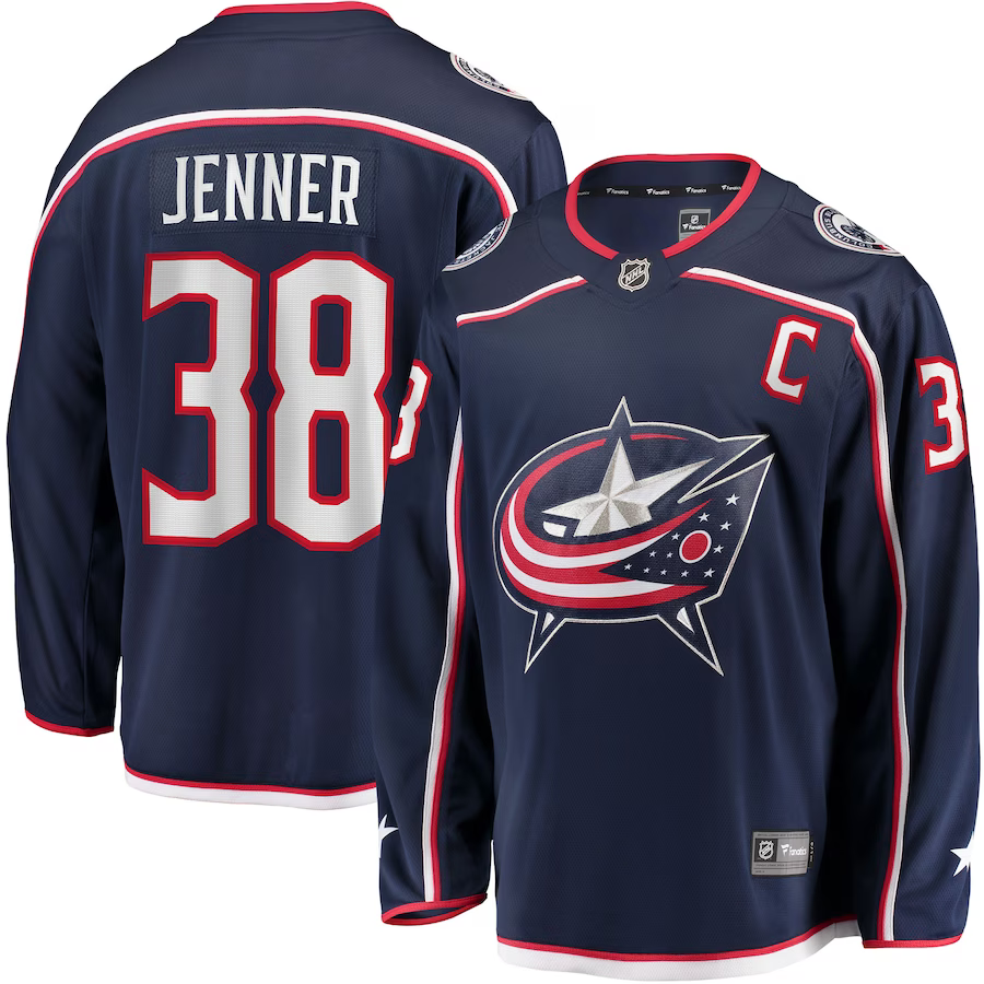 Men's Columbus Blue Jackets Boone Jenner #38 Navy Home Breakaway Player jersey
