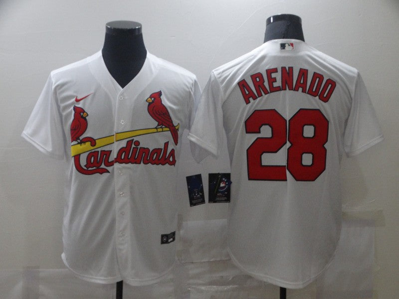 Men's St. Louis Cardinals Nolan Arenado #28 White Replica Baseball jersey