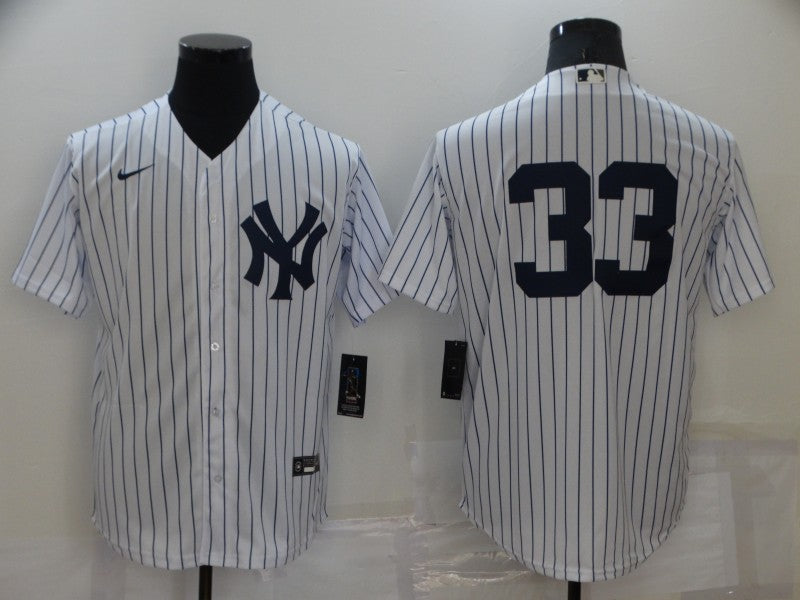 Men's New York Yankees Nick Swisher #33 White Replica Player Name jersey