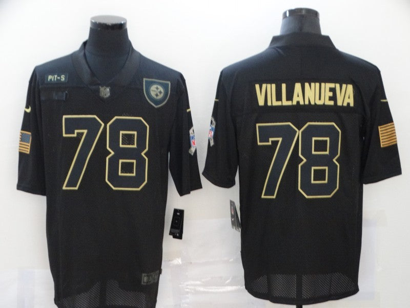 Men's Pittsburgh Steelers Alejandro Villanueva #78 Black Game Player jersey