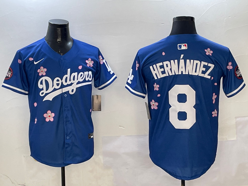Men's Los Angeles Dodgers Enrique Hernandez #8 Royal Alternate Replica Player jersey