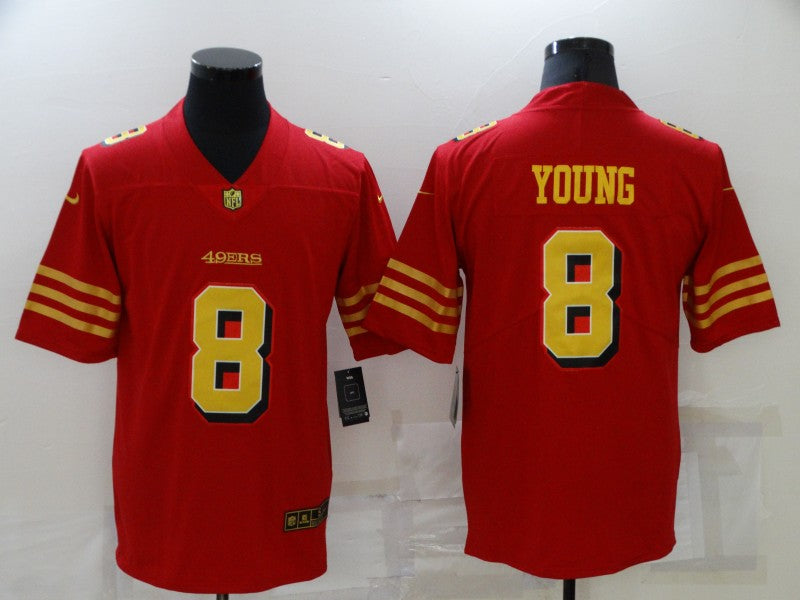 Men's San Francisco 49ers Steve Young #8 Red Player Game jersey