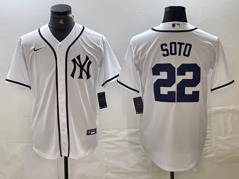 Men's New York Yankees Juan Soto #22 White Limited Game jersey