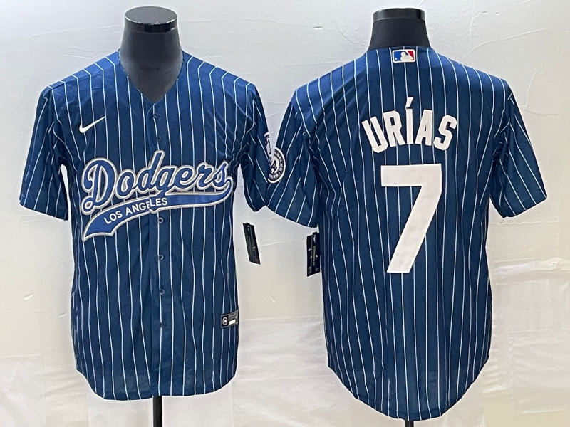 Men's Los Angeles Dodgers Julio Urias #7 Blue Player jersey Joint Edition