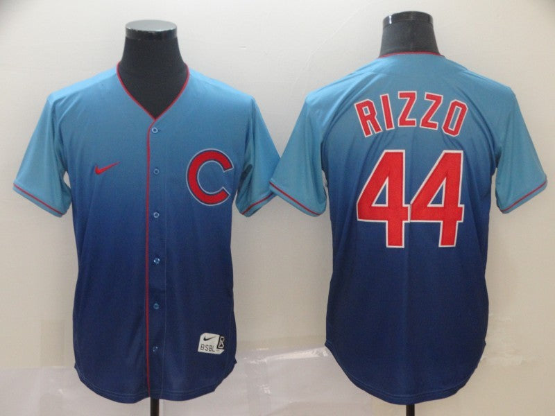 Men's Chicago Cubs Anthony Rizzo #44 Blue Game jersey