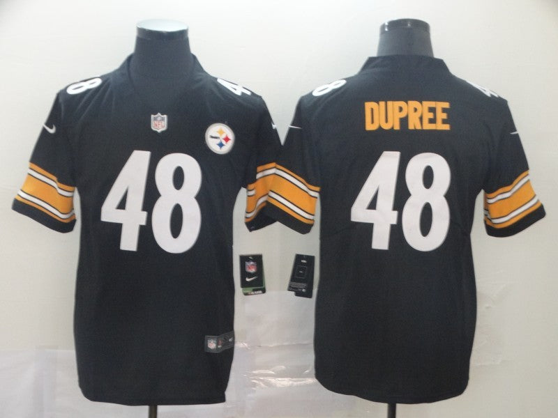Men's Pittsburgh Steelers Bud Dupree #48 Black Game jersey