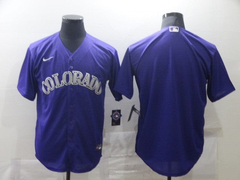 Men's Colorado Rockies Purple Alternate Replica Blank jersey