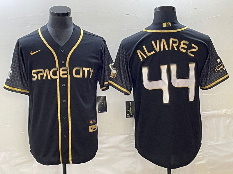 Men's Houston Astros Yordan Alvarez #44 Black City Connect Replica Player jersey