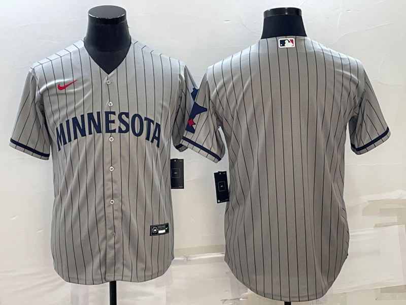 Men's Minnesota Twins Gray Alternate Replica Team Blank jersey