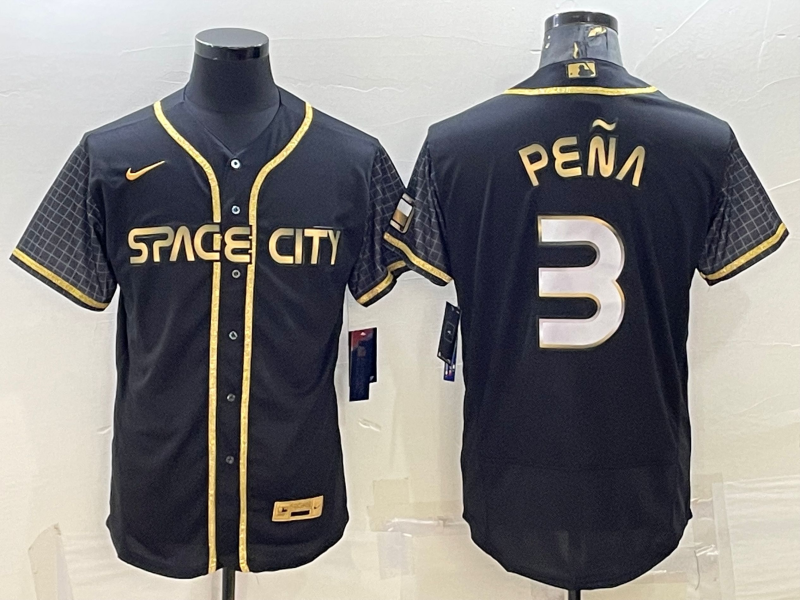 Men's Houston Astros Jeremy Pena #3 Black City Connect Replica Player jersey